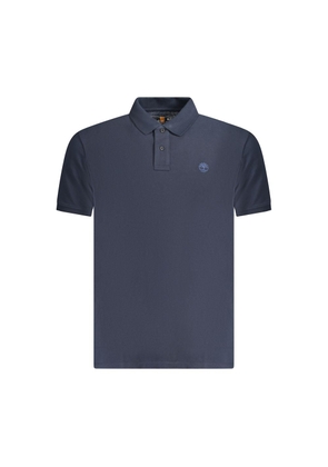 Blue Cotton Polo Shirt - S