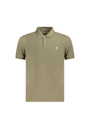 Green Cotton Polo Shirt - S