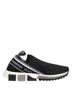 Dolce & Gabbana Black Slip On Sorrento Low Top Sneakers Shoes - EU37/US6.5