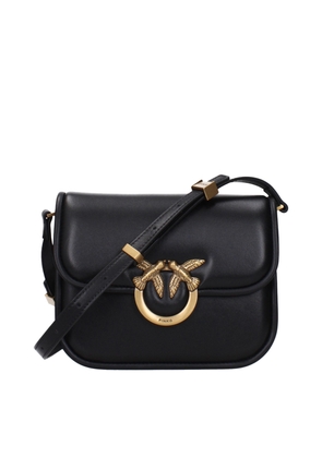 PINKO Black Leather Crossbody Bags