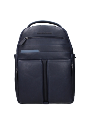 Piquadro Blue Leather Backpacks