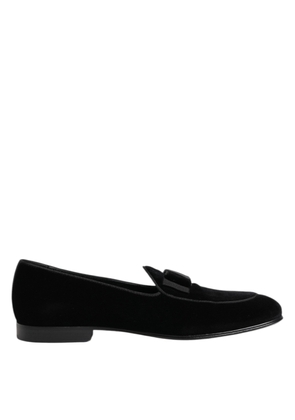 Black Velvet Loafers Formal Men Dress Shoes - EU42/US9