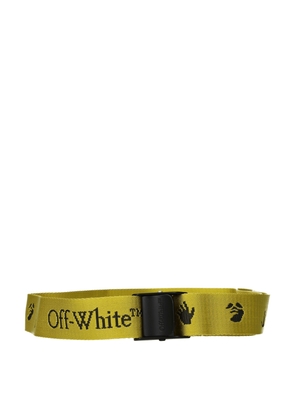Off-White Yellow Fabric Regular Belts - UNI