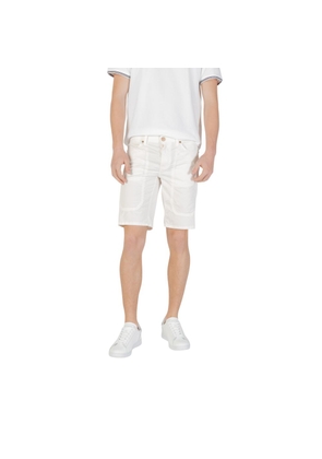 Jeckerson White Cotton Bermuda - W35