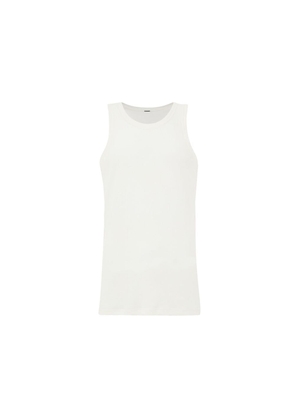 Jil Sander White Cotton Sleveless Jacket - XL