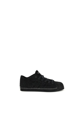 Y-3 Black Leather Low Top Sneakers - EU39/US6