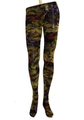 Dolce & Gabbana Black Grapes Print Stockings Tights - M