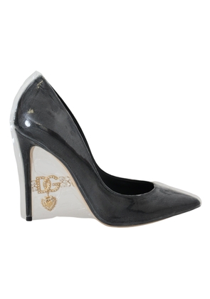 Elegant Black Gold Detail Heels Pumps - EU36/US5.5