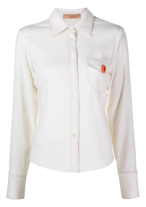 CORMIO Katy pin-badge shirt - S WHITE