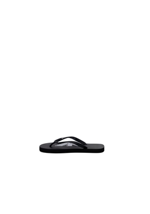 Emporio Armani Underwear Black And White Rubber Flip-Flop Sandals - EU38/US8