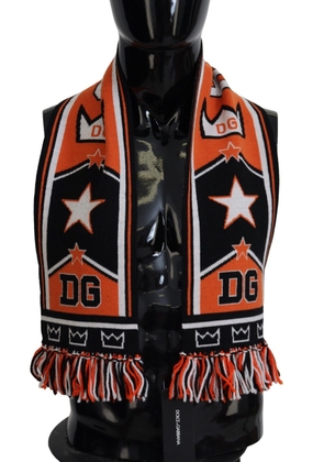 Dolce & Gabbana Multicolor DG Logo Printed  Neck Wrap Shawl Scarf