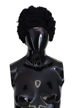 Dolce & Gabbana Black Wool Knit Winter Beanie Hat