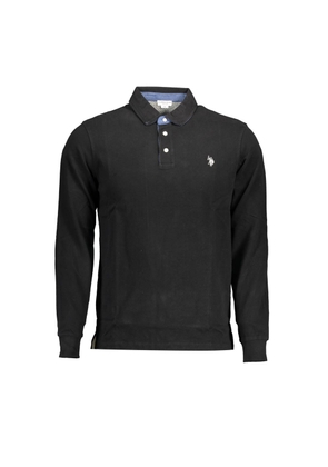 Black Cotton Polo Shirt - XXL