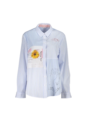 Desigual Blue Viscose Shirt - XXL