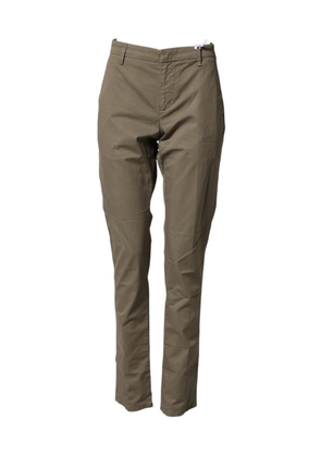 Dondup Beige Cotton Stretch Straight Chino Men Trouser Pants - W32