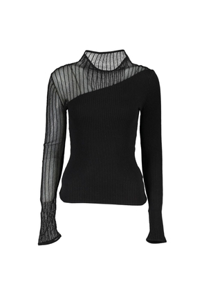 Black Polyester Sweater - XS