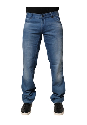 Verri Blue Washed Cotton Regular Fit Men Denim Trouser Jeans - W34