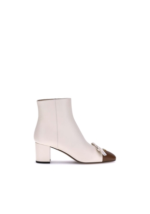 Valentino Garavani Cream Goatskin Ankle Boots - EU36/US6