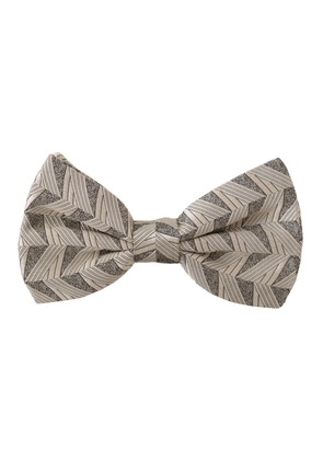 Dolce & Gabbana Gray 100% Silk Adjustable Neck Papillon Bow Tie