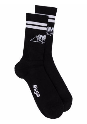 MSGM intarsia-knit ankle socks - U BLACK