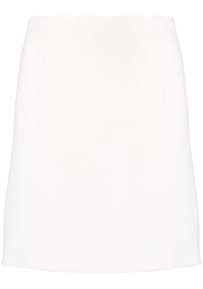 high-waist wool skirt - XS WHITE
