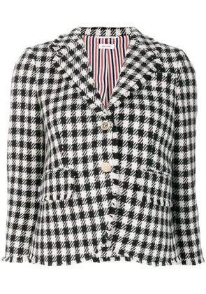 THOM BROWNE jacket check black white - 44