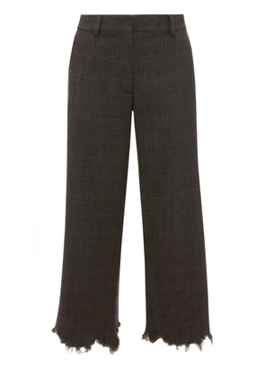 JWAnderson distressed-effect straight-leg trousers - 6 GREY