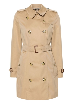 double-breasted trench coat - 0 HONEY