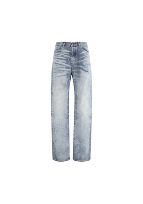 Diesel Blue Cotton Straight-Leg Jeans - 26