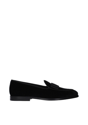Dolce & Gabbana Black Velvet Slip-On Loafers - EU40/US7