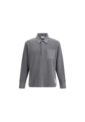 Thom Browne Gray Cotton Polo Shirt - 2