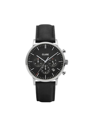 Black Leather Watch
