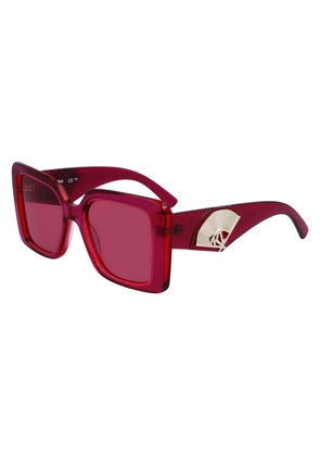 Karl Lagerfeld Red Acetate Sunglasses