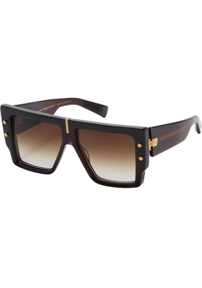Balmain Brown Acetate Sunglasses