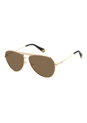 Gold Stainless Steel Sunglasses