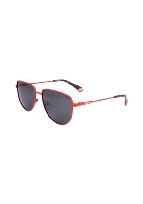 Orange Stainless Steel Sunglasses