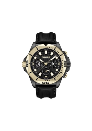 Black Leather Leather Watch