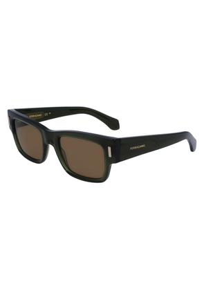 Ferragamo Brown Acetate Sunglasses