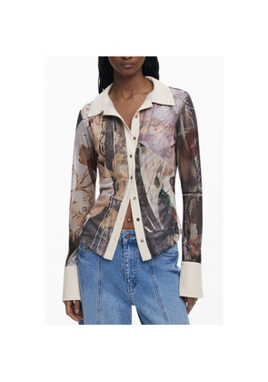 Desigual Beige Polyester Shirt - XS