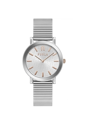 Furla Gray Stainless Steel Dress Watch