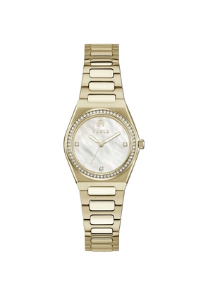 Furla Gold Stainless Steel Dress Watch