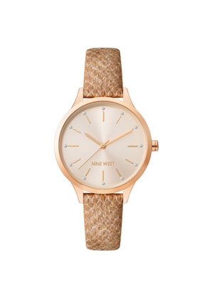 Nine West Multicolor Leather Dress Watch