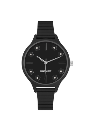 Nine West Black Plastic Dress Watch