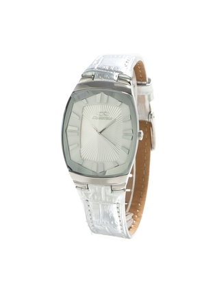 Silver Leather Watch