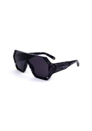 Philipp Plein Gray Acetate Sunglasses
