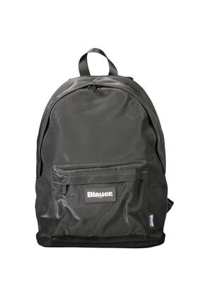 Black Polyester Men Backpack