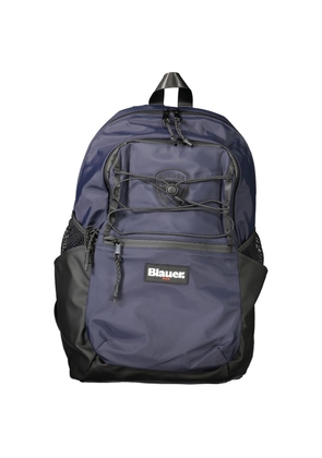 Blue Polyester Men Backpack