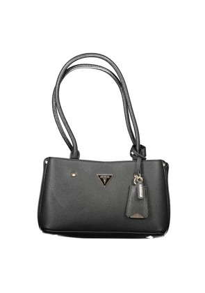 Black Polyethylene Women Handbag