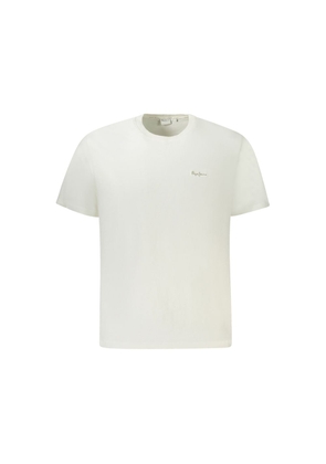 White Cotton Men T-Shirt - S