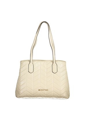 Beige Polyethylene Women Handbag